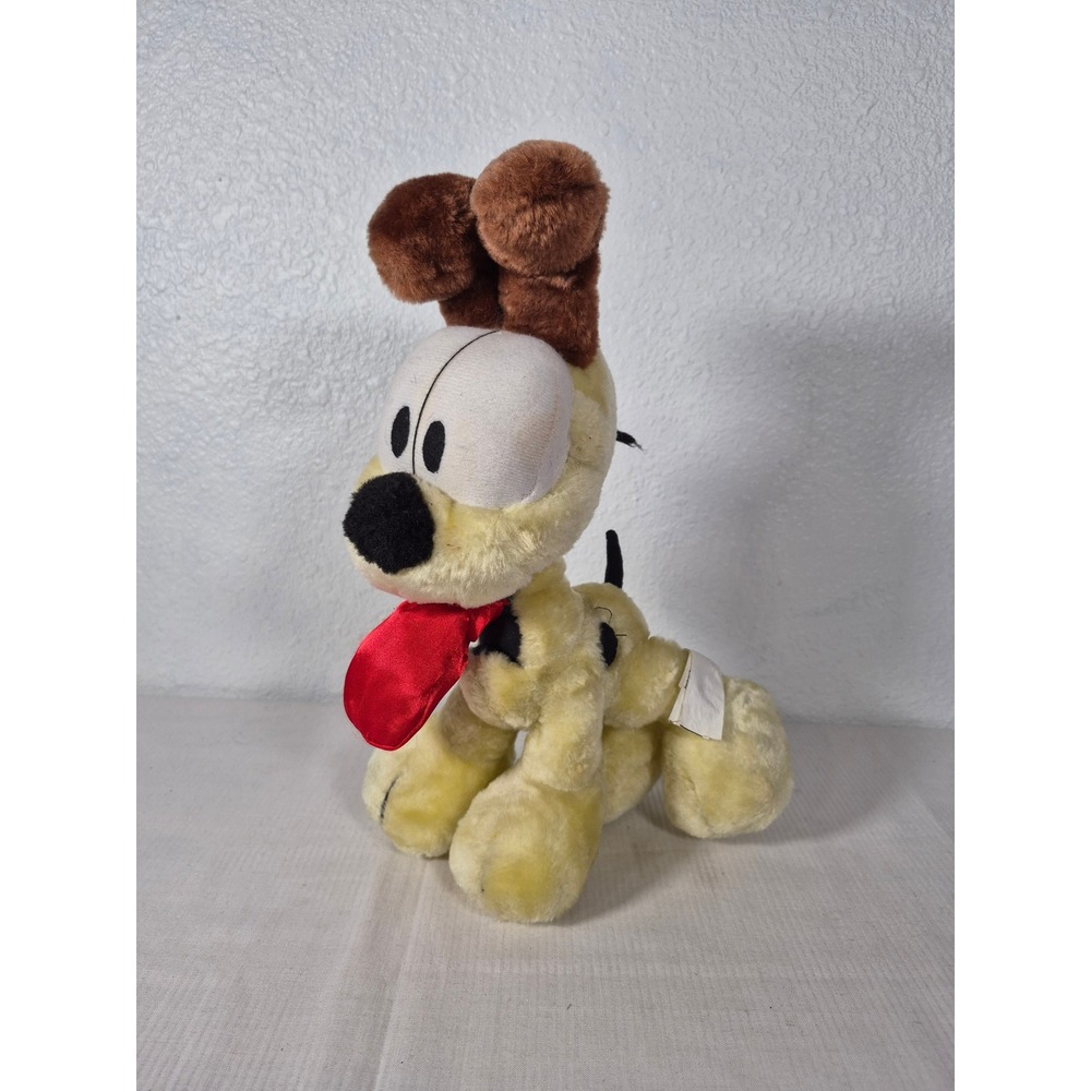 Vintage Garfield Odie Plush Dog Stuffed Animal Play-By-Play Paws 90s Toy